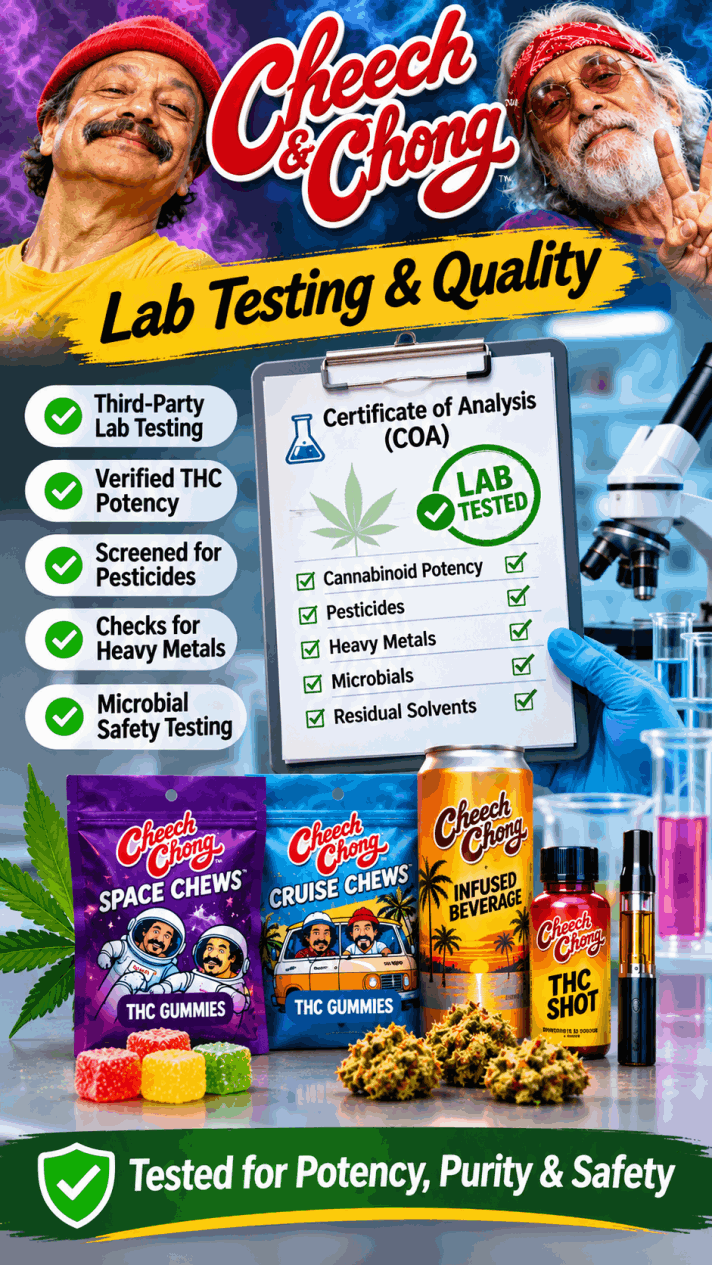 Cheech & Chong Store review featuring lab testing.